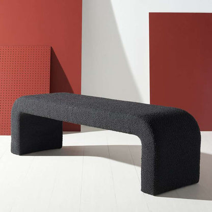 Safavieh - Caralynn Upholstered Bench - Black - SFV5027B veiw 3