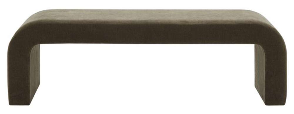 Safavieh - Caralynn Upholstered Bench - Dark Olive - SFV5027E veiw 1