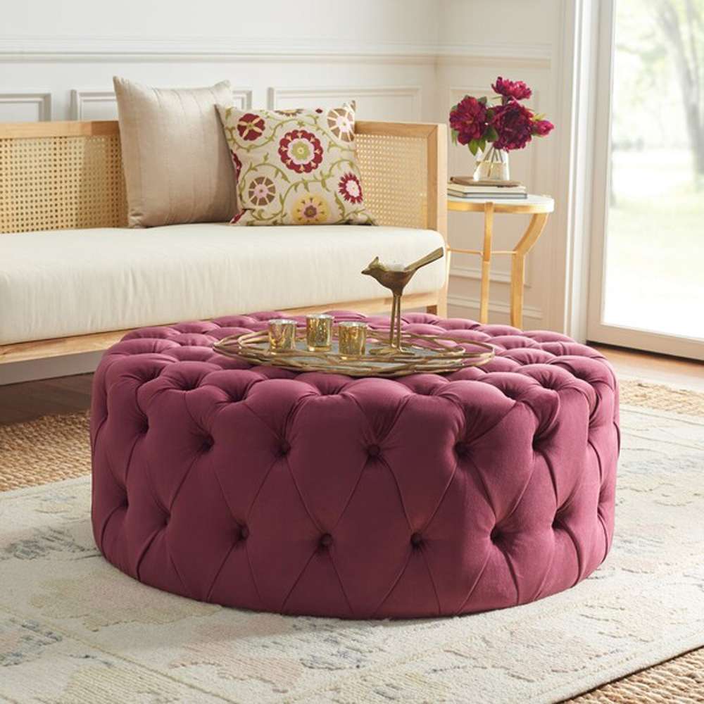 Safavieh - Charlene Ottoman - Bordeaux - MCR4638B veiw 2