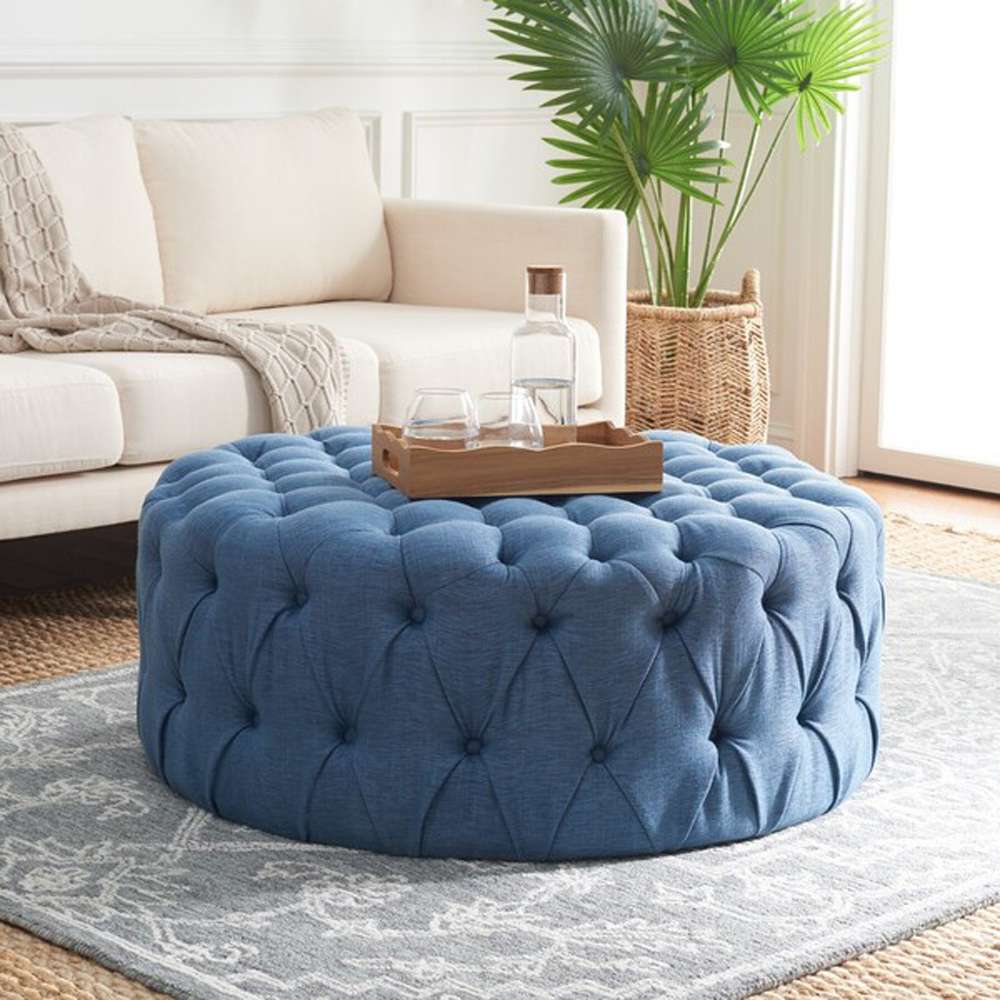 Safavieh - Charlene Ottoman - Navy - MCR4638H veiw 2
