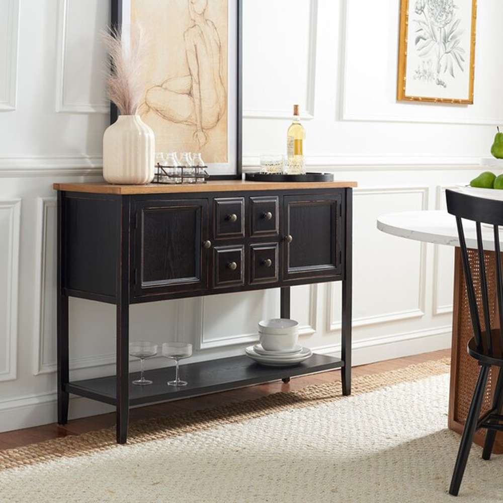 Safavieh - Charlotte Sideboard - Black - Oak - AMH6517D veiw 2