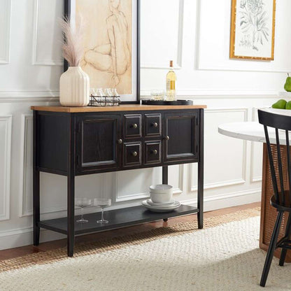 Safavieh - Charlotte Sideboard - Black - Oak - AMH6517D veiw 2