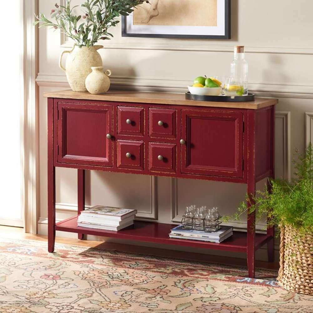 Safavieh - Charlotte Sideboard - Egyptian Red - Oak - AMH6517F veiw 3