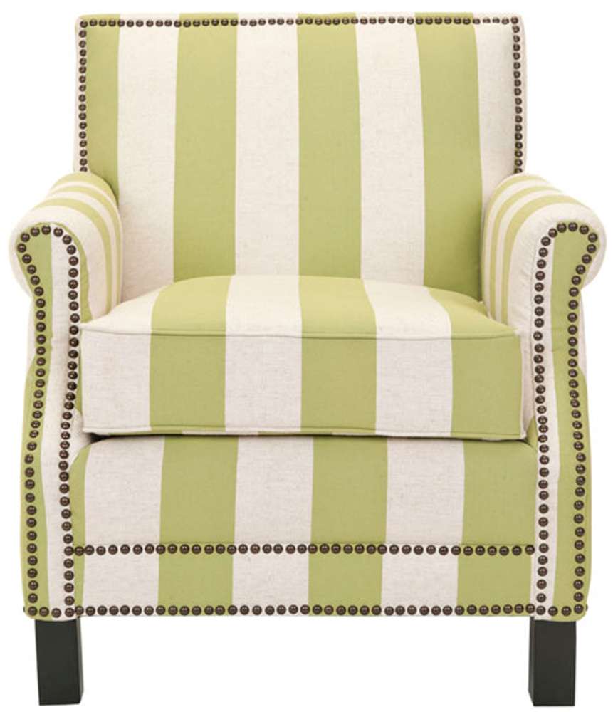 Safavieh - Easton Club Chair - Green - White - MCR4572C veiw 1