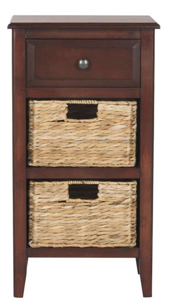 Safavieh - Everly Drawer Side Table - Cherry - AMH5743C veiw 1