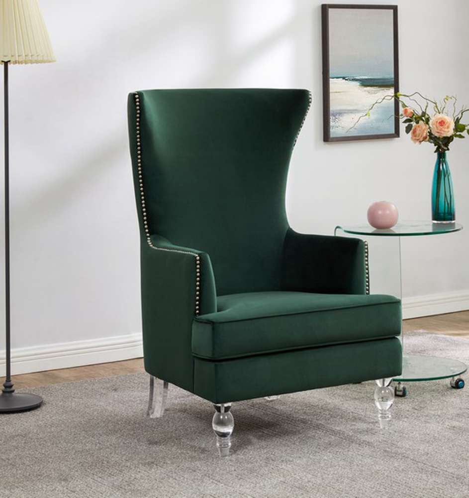 Safavieh - Geode Modern Wingback Chair - Forest Green - SFV4745E veiw 2