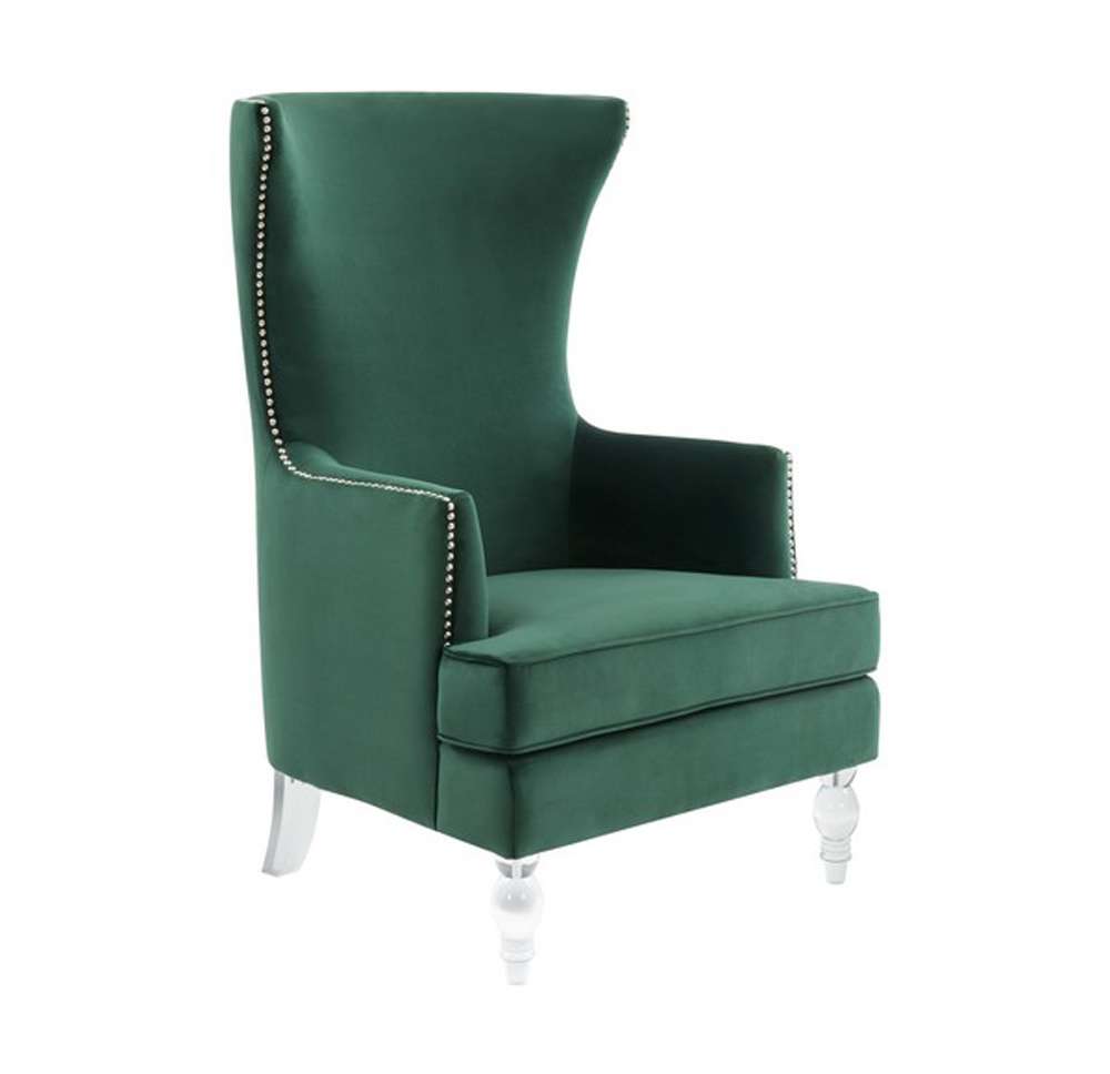 Safavieh - Geode Modern Wingback Chair - Forest Green - SFV4745E veiw 3
