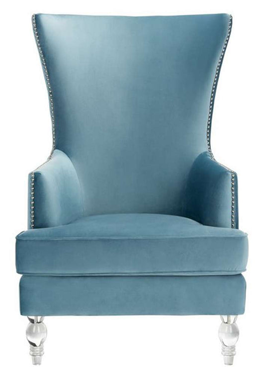 Safavieh - Geode Modern Wingback Chair - Light Blue - SFV4745B veiw 1