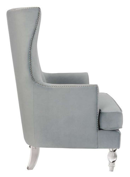 Safavieh - Geode Modern Wingback Chair - Light Silver - SFV4745A veiw 4
