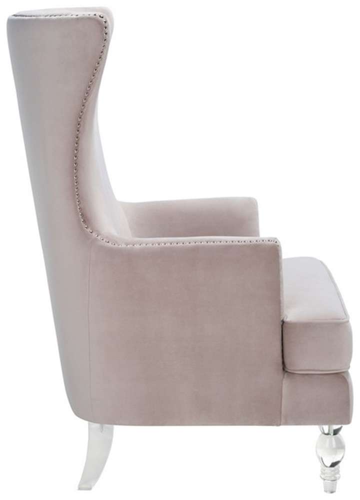 Safavieh - Geode Modern Wingback Chair - Pale Taupe - SFV4745C veiw 3