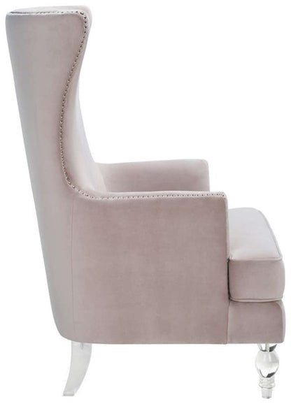 Safavieh - Geode Modern Wingback Chair - Pale Taupe - SFV4745C veiw 3