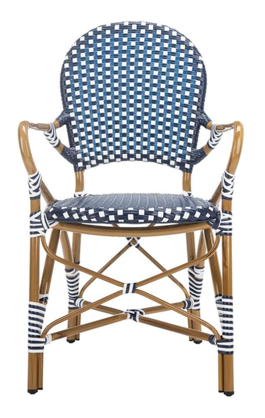 Safavieh - Hooper Arm Chair - Navy - White  (Set of 2) - FOX5209F-SET2 veiw 1