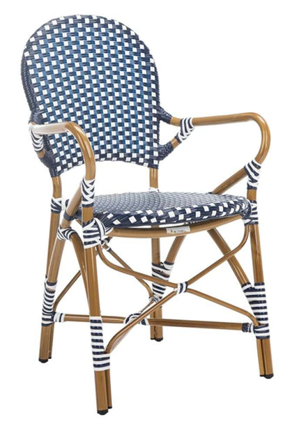 Safavieh - Hooper Arm Chair - Navy - White  (Set of 2) - FOX5209F-SET2 veiw 3