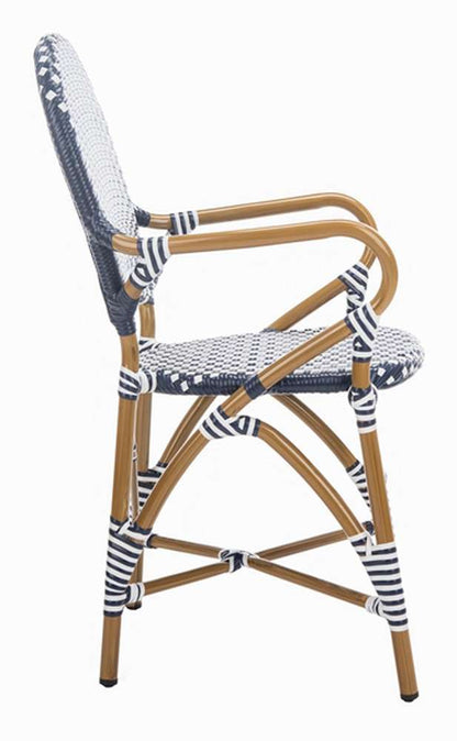 Safavieh - Hooper Arm Chair - Navy - White  (Set of 2) - FOX5209F-SET2 veiw 4