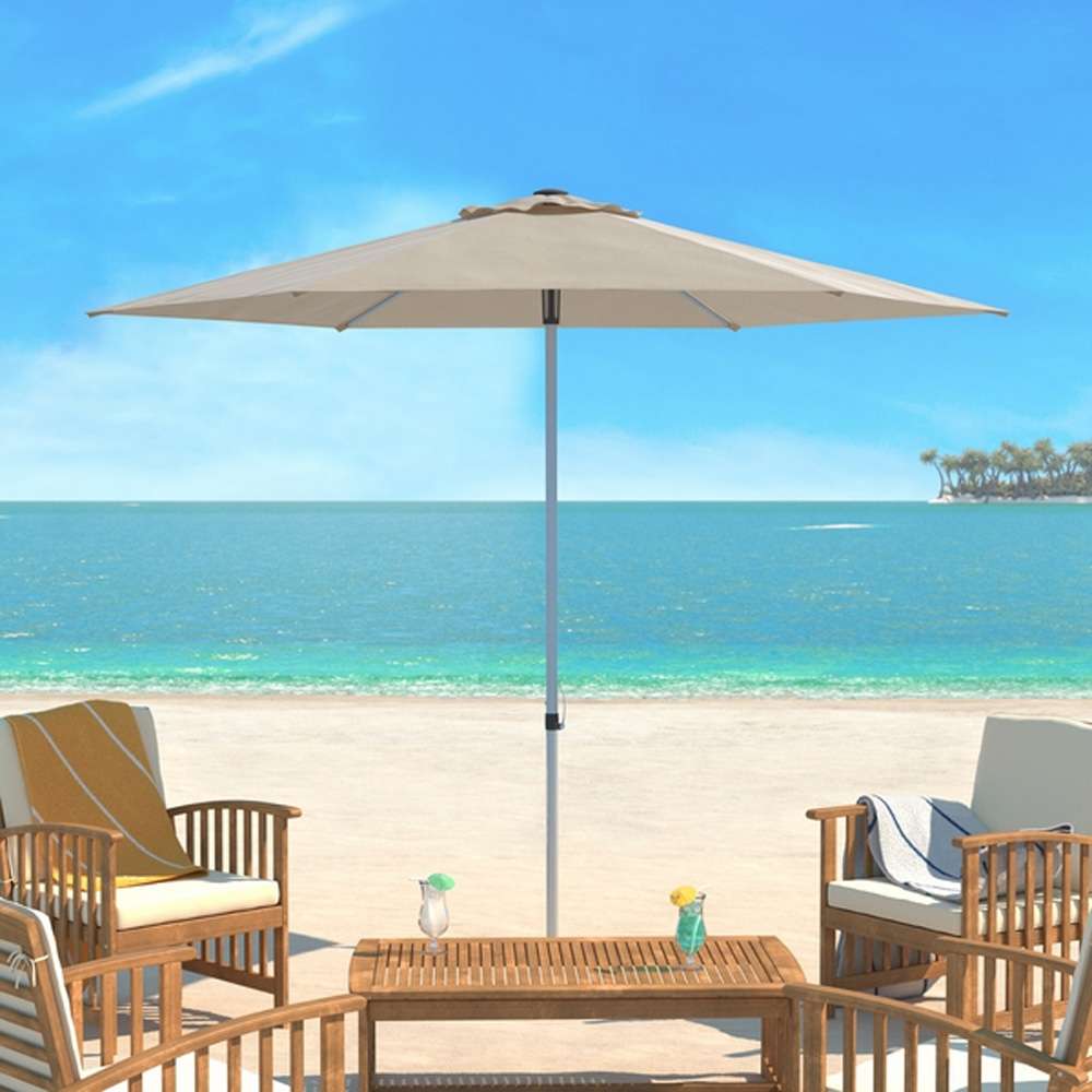 Safavieh - Hurst 9 Ft Push Up Umbrella - Beige - PAT8002A veiw 2