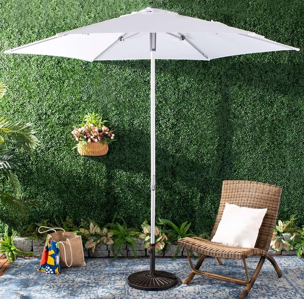 Safavieh - Hurst 9 Ft Push Up Umbrella - White - PAT8002F veiw 2