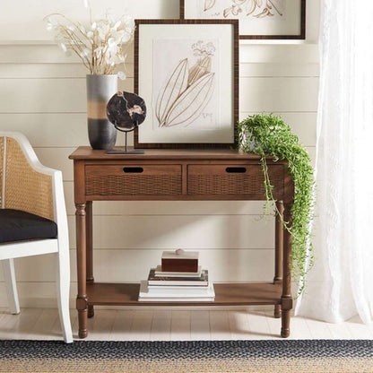 Safavieh - Landers 2Drw Console Table - Brown - CNS5710C veiw 2
