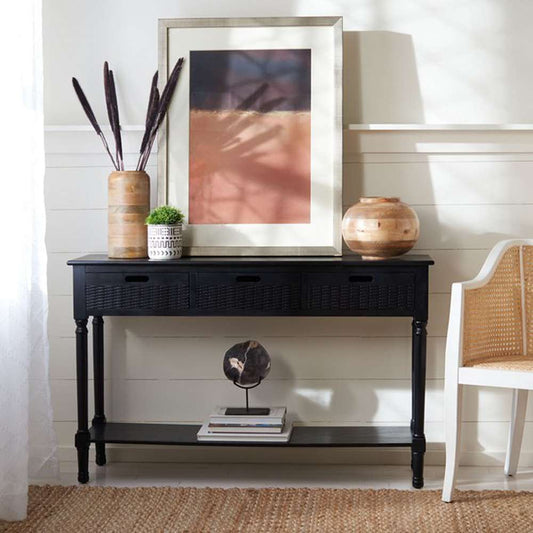 Safavieh - Landers 3Drw Console Table - Black - CNS5711B veiw 2