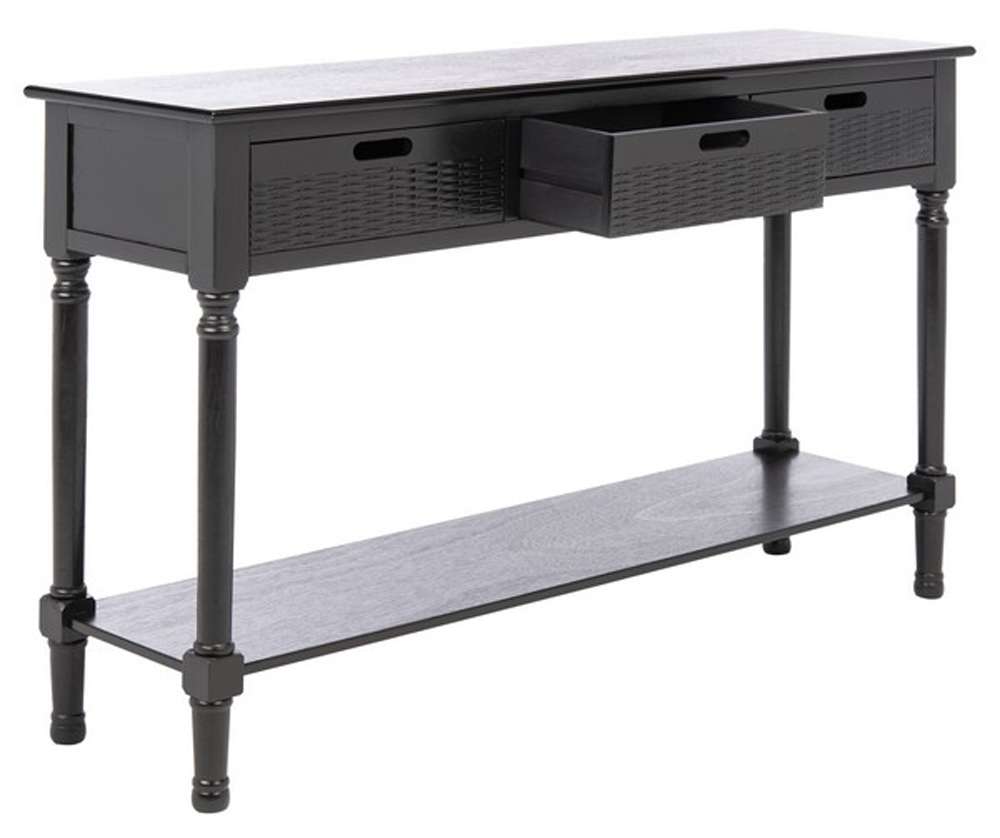 Safavieh - Landers 3Drw Console Table - Black - CNS5711B veiw 3