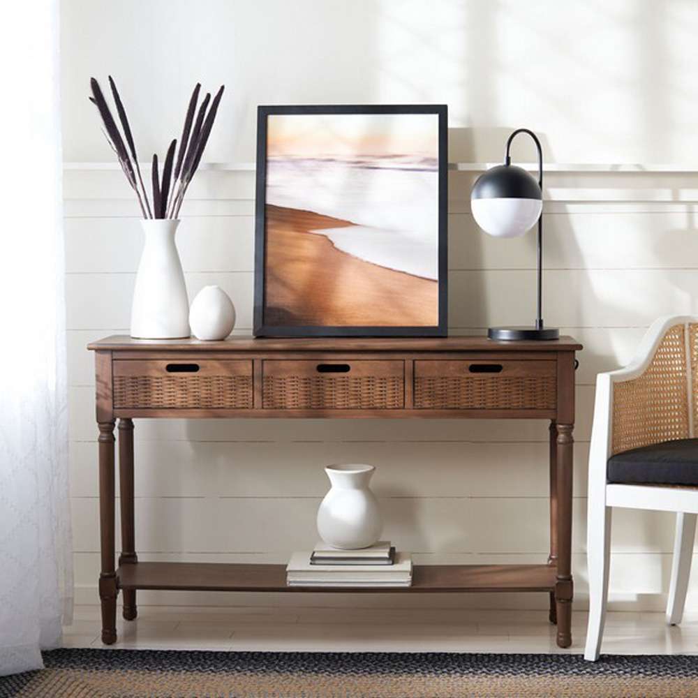 Safavieh - Landers 3Drw Console Table - Brown - CNS5711C veiw 2