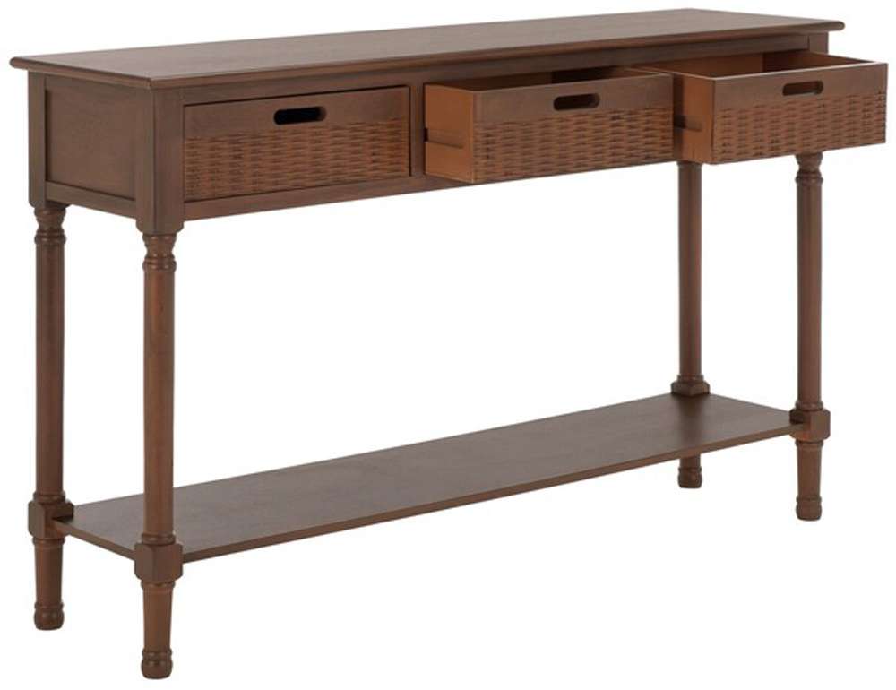 Safavieh - Landers 3Drw Console Table - Brown - CNS5711C veiw 3