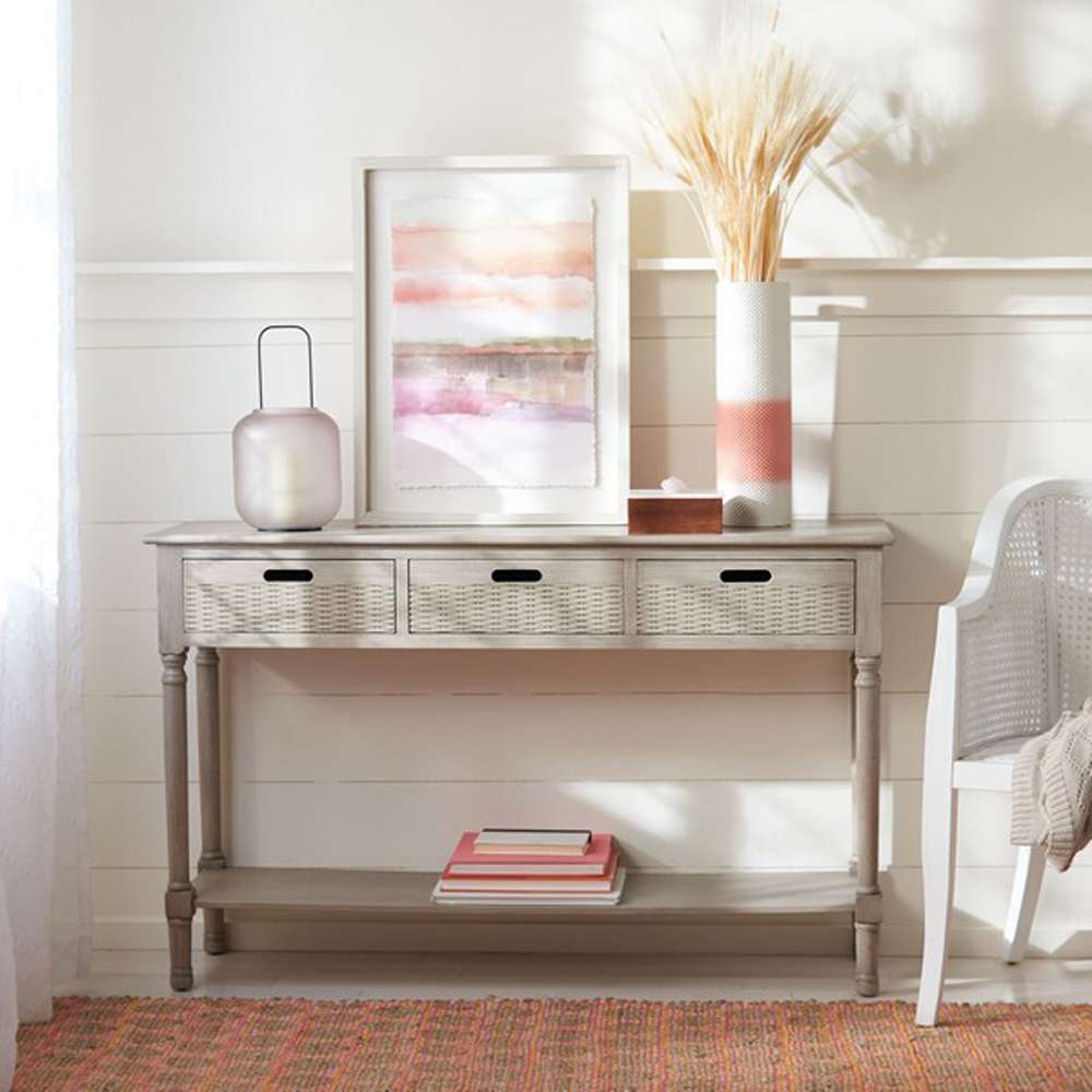 Safavieh - Landers 3Drw Console Table - Greige - CNS5711D veiw 2