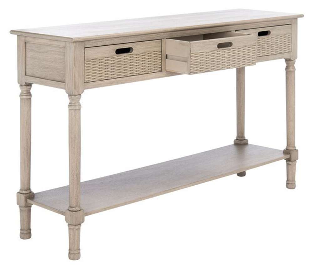 Safavieh - Landers 3Drw Console Table - Greige - CNS5711D veiw 3