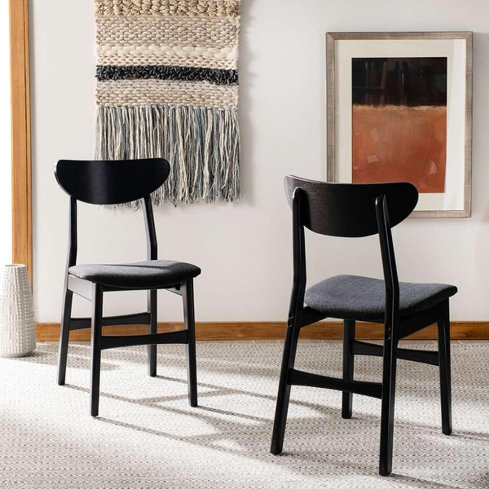 Safavieh - Lucca Retro Dining Chair - Black  (Set of 2) - DCH1001J-SET2 veiw 2