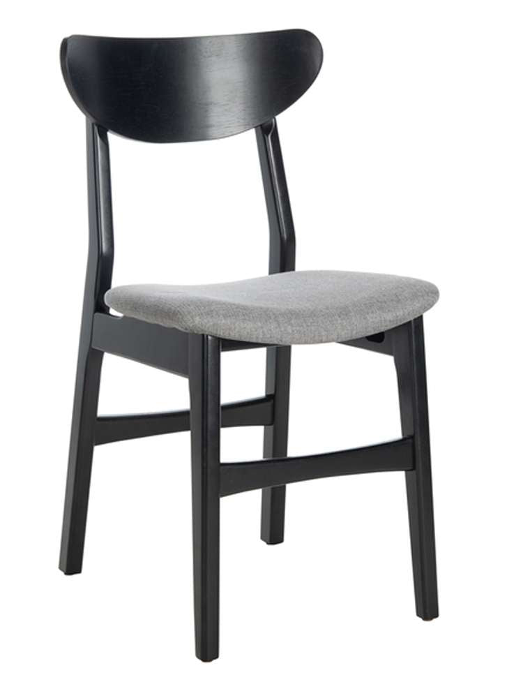 Safavieh - Lucca Retro Dining Chair - Black - Grey  (Set of 2) - DCH1001H-SET2 veiw 3