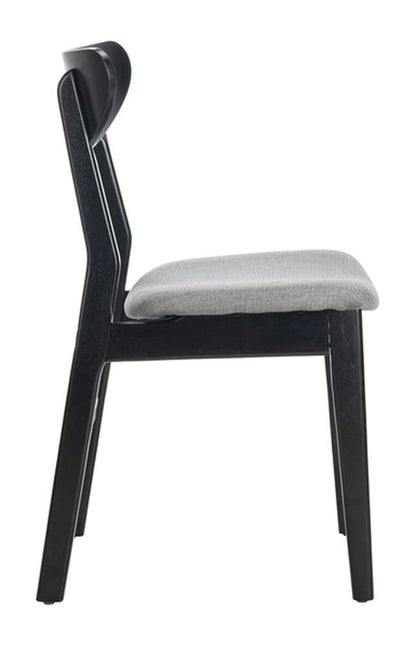 Safavieh - Lucca Retro Dining Chair - Black - Grey  (Set of 2) - DCH1001H-SET2 veiw 4