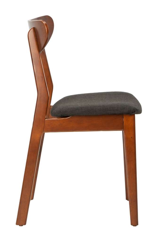 Safavieh - Lucca Retro Dining Chair - Walnut - Black  (Set of 2) - DCH1001F-SET2 veiw 4