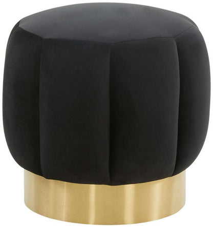 Safavieh - Maxine Channel Tufted Ottoman - Black - Gold - SFV4707P veiw 1