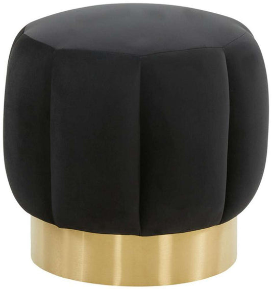 Safavieh - Maxine Channel Tufted Ottoman - Black - Gold - SFV4707P veiw 1