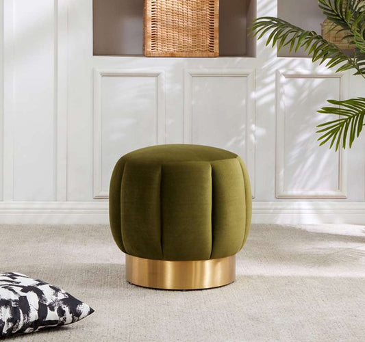 Safavieh - Maxine Channel Tufted Ottoman - Olive - SFV4707J veiw 2