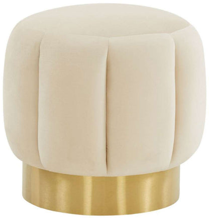 Safavieh - Maxine Channel Tufted Ottoman - Creme - Gold - SFV4707Q veiw 1