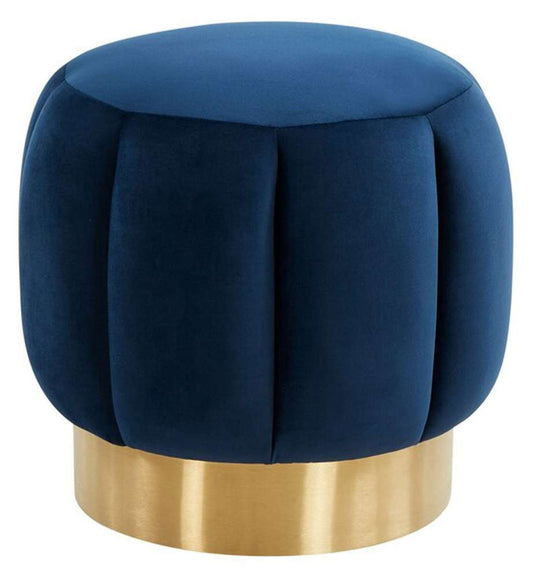 Safavieh - Maxine Channel Tufted Ottoman - Navy - SFV4707I veiw 1