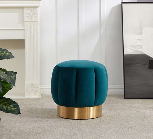 Safavieh - Maxine Channel Tufted Ottoman - Petrol  - SFV4707H veiw 2