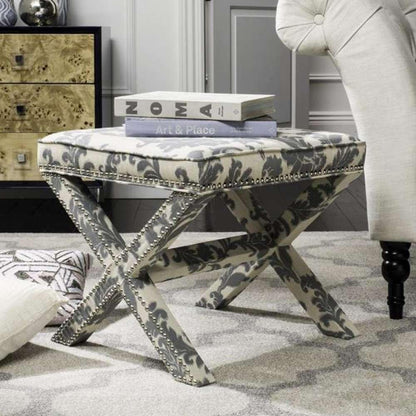 Safavieh - Palmer Ottoman - Slate - Beige - MCR4589L veiw 2