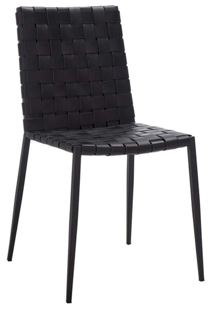 Safavieh - Rayne Woven Dining Chair - Black  (Set of 2) - DCH3006F-SET2 veiw 3