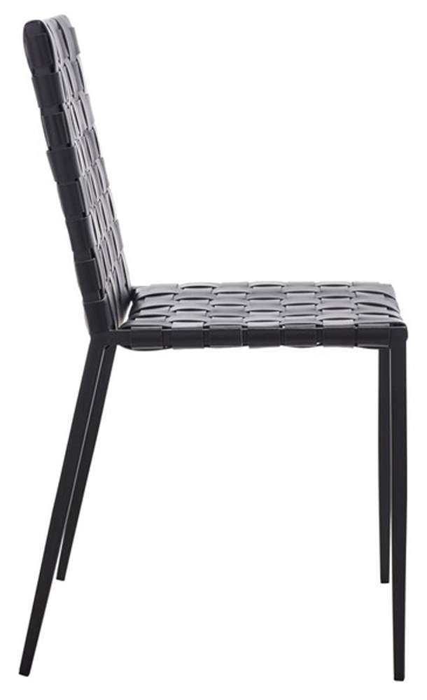 Safavieh - Rayne Woven Dining Chair - Black  (Set of 2) - DCH3006F-SET2 veiw 4