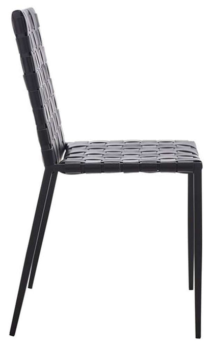 Safavieh - Rayne Woven Dining Chair - Black  (Set of 2) - DCH3006F-SET2 veiw 4