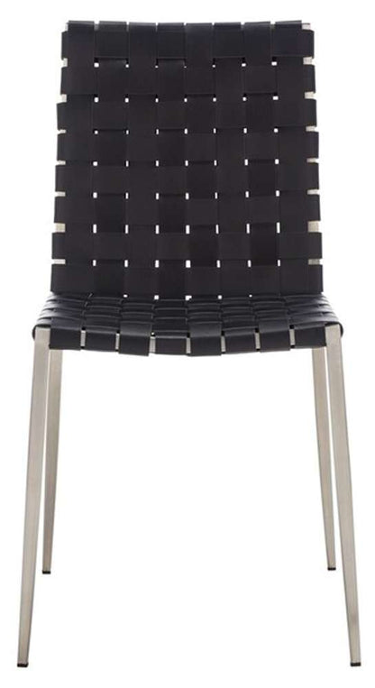 Safavieh - Rayne Woven Dining Chair - Black - Silver  (Set of 2) - DCH3006E-SET2 veiw 1