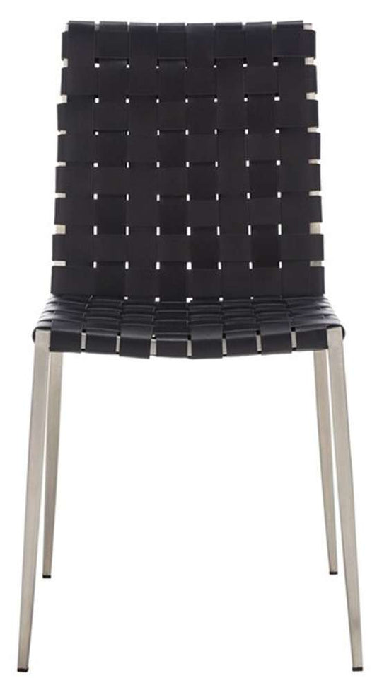 Safavieh - Rayne Woven Dining Chair - Black - Silver  (Set of 2) - DCH3006E-SET2 veiw 1