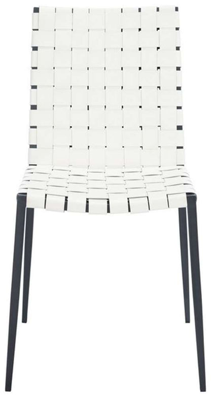 Safavieh - Rayne Woven Dining Chair - White - Black  (Set of 2) - DCH3006D-SET2 veiw 1