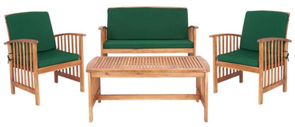 Safavieh - Rocklin 4 Pc Outdoor Set - Natural - Green - PAT7007N veiw 1