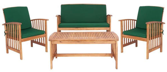 Safavieh - Rocklin 4 Pc Outdoor Set - Natural - Green - PAT7007N veiw 1