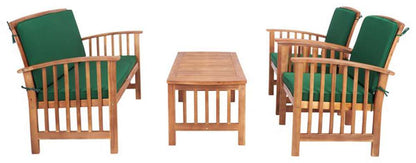 Safavieh - Rocklin 4 Pc Outdoor Set - Natural - Green - PAT7007N veiw 3