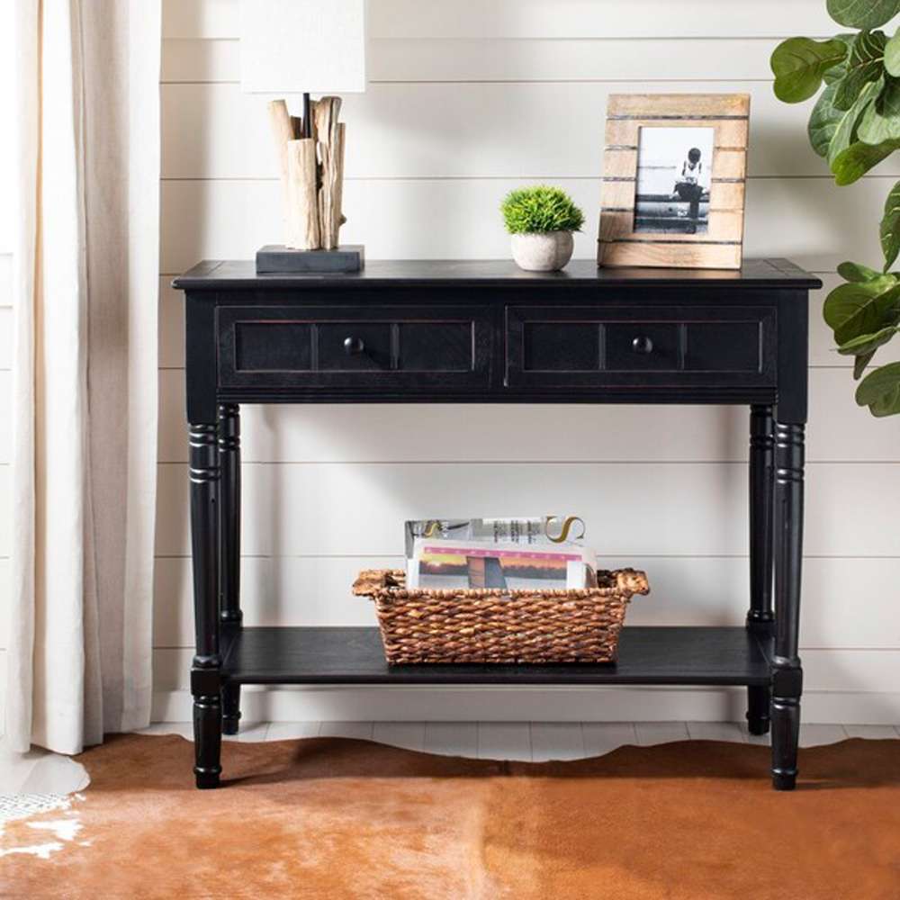 Safavieh - Samantha Console - Distressed Black  - AMH5710B veiw 2