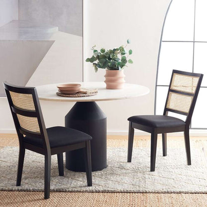 Safavieh - Toril Dining Chair - Black - Black  (Set of 2) - DCH1013A-SET2 veiw 2