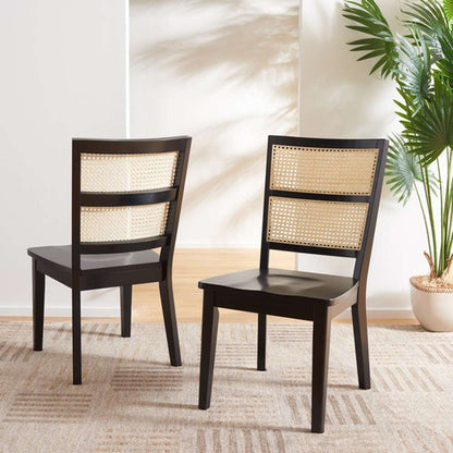 Safavieh - Toril Dining Chair - Black - Natural  (Set of 2) - DCH1013D-SET2 veiw 2